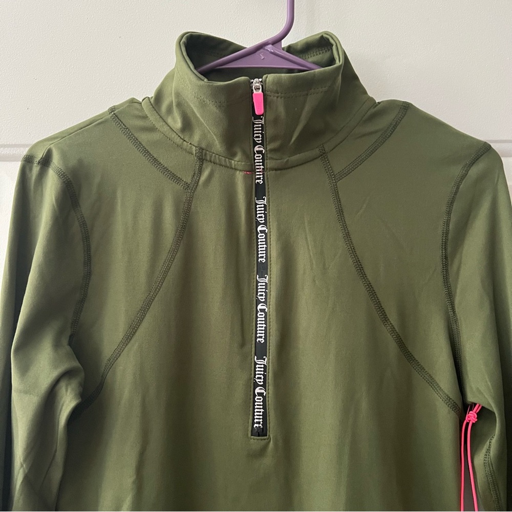 NWT Juicy Couture Women’s Logo Half Zip Run Top - Picture 6 of 7